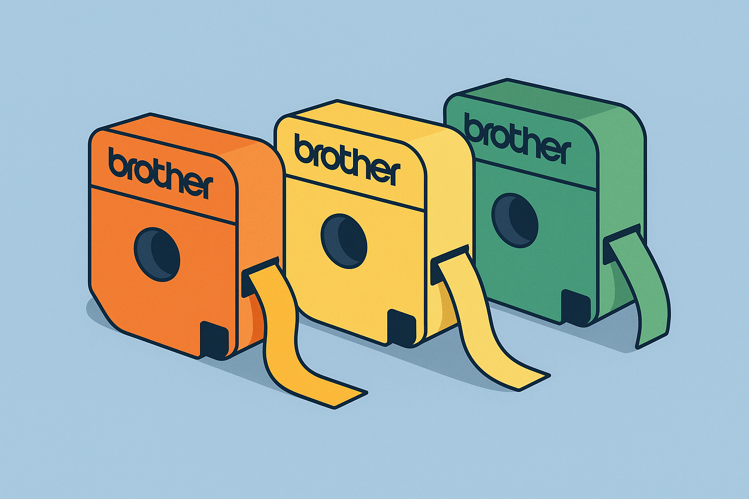 Φθορίζουσες ταινίες ετικετών Brother (TZ/TZe)