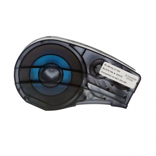 Συμβατές ταινίες ετικετών Brady M21-500-499, μαύρο σε λευκό, 12,7 mm × 4,88 m